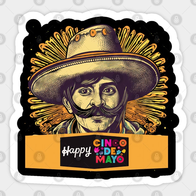 Cinco de Mayo Fiesta Sticker by Oddities Outlet